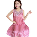 Women's Silk Nightgown - Sexy Homewear Dress