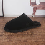 Cowhide Thermal Slippers with Non-slip Tendon Sole