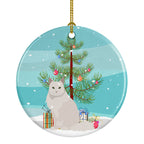 Chantilly Tiffany Cat Christmas Ceramic Ornament