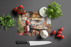 Cookies with Santa Claus Glass Cutting Board