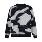 Men's Color Block Mohair Cross Slouchy Sweater
