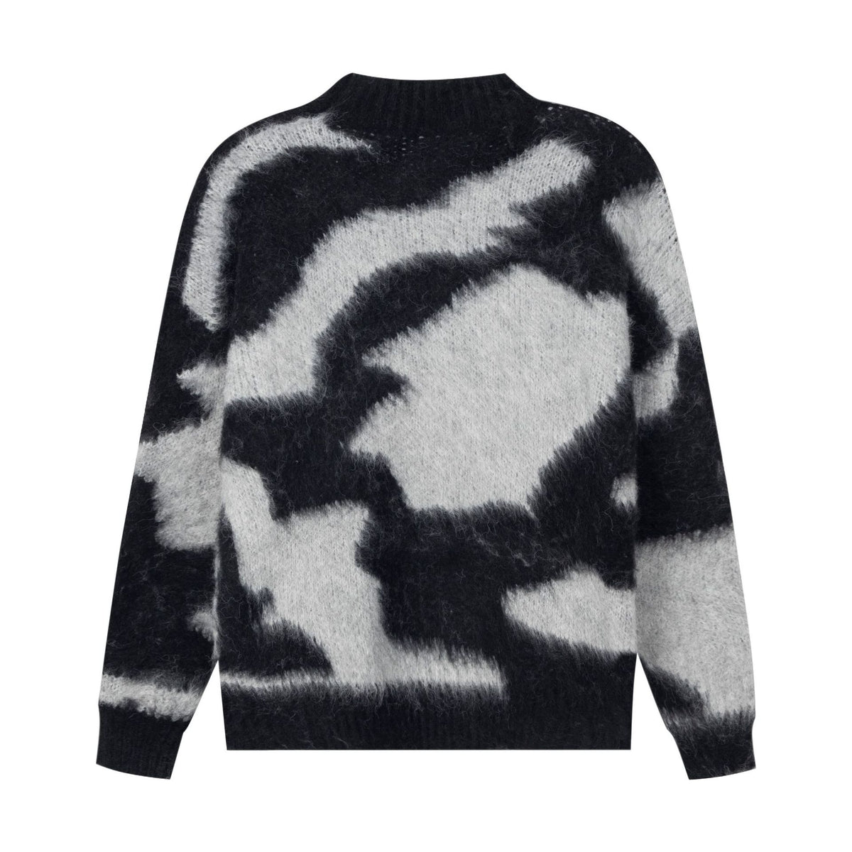 Men's Color Block Mohair Cross Slouchy Sweater