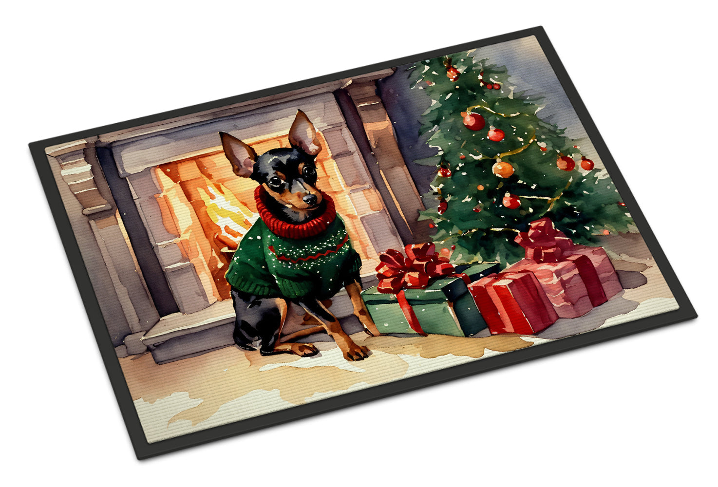 Miniature Pinscher Cozy Christmas Doormat