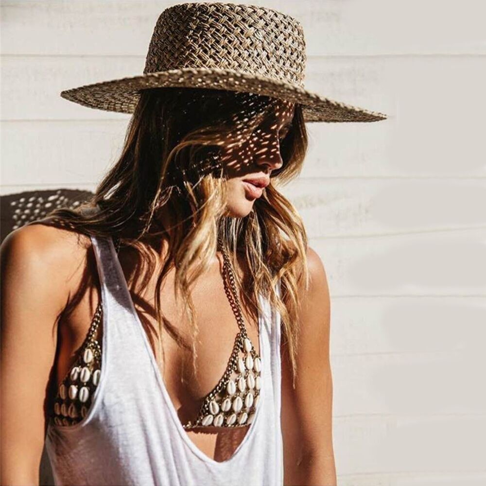Gold Cowrie Shell Bikini Bra Body Chain