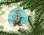 Foldex Exotic Fold Cat Christmas Ceramic Ornament