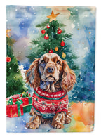 English Cocker Spaniel Christmas Garden Flag