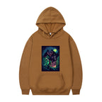 Men's Oversized Anime Monster Print Hoodie - Casual Pullover | Streetwear