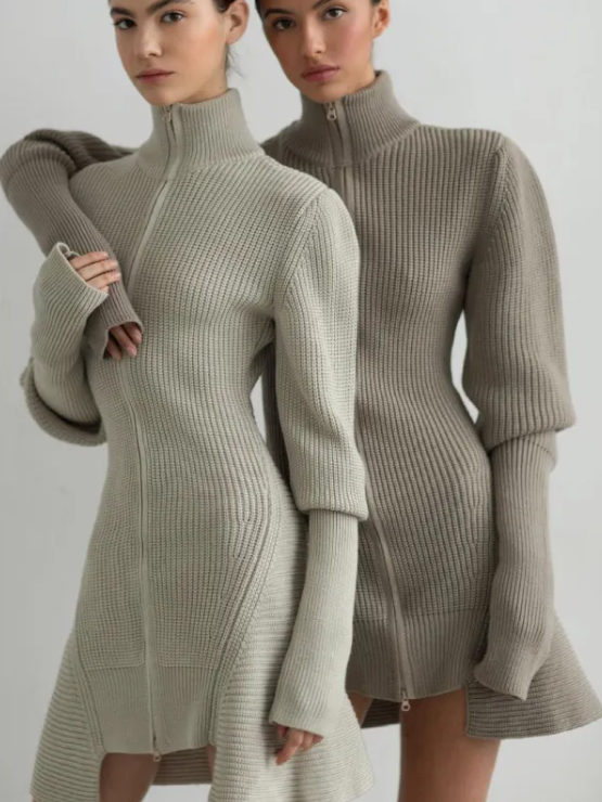 Women's Casual Thick Zipper Sweater