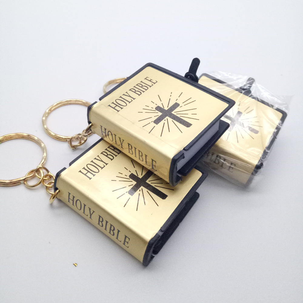 [Duplicate] Mini Bible Keychain with Cross Keychain