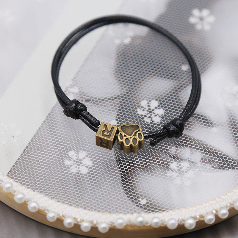 Paw Print Bracelet with Alloy Fashion Accessories