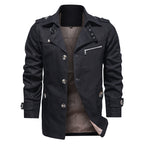 Cotton Mid-Length Casual Jacket for Men