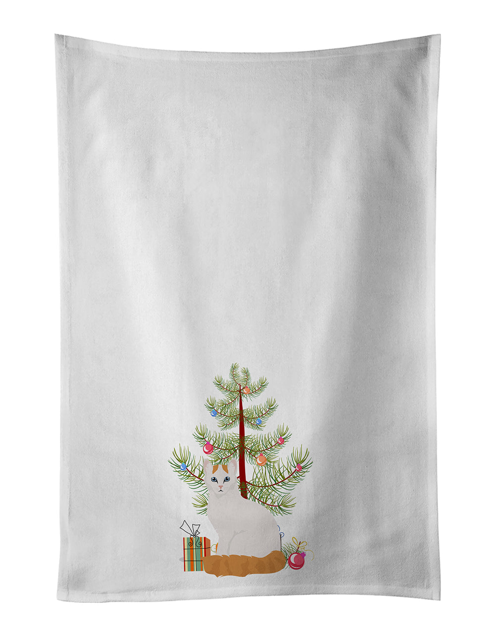 Turkish Van Cat Christmas Kitchen Towel Set of 2
