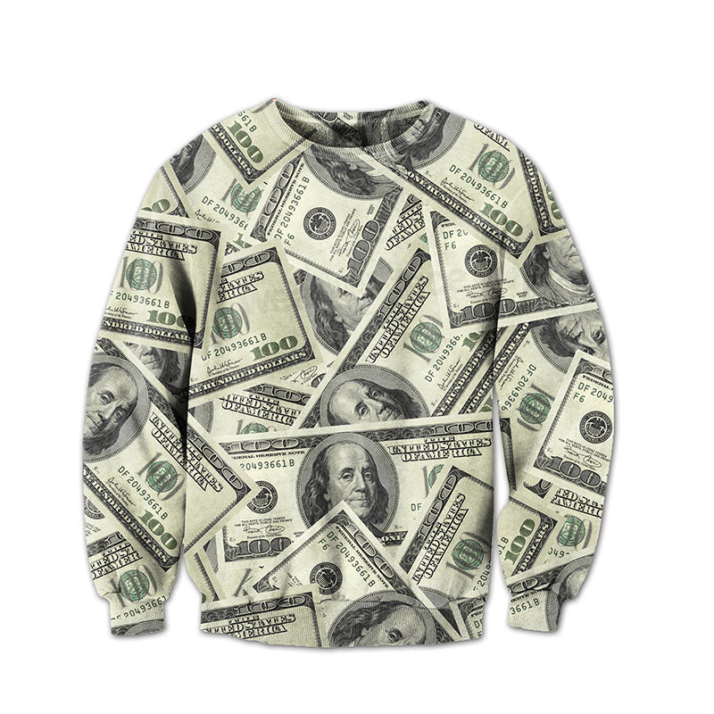 Funny 3D Printed Christmas Sweater for Men Long Sleeve