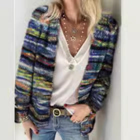 High-Quality Women's Mid-Length Hooded Mohair Sweater