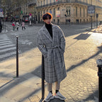 Long Woolen Windbreaker for Student Couples