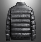 THE KONF Men's Jacket with Lining - Loose Thick PU Leather