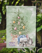 French Bulldog Black #1 Christmas Presents and Tree Garden Flag