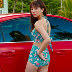 Vintage Floral Two-Piece Women's Bikini Swimsuit