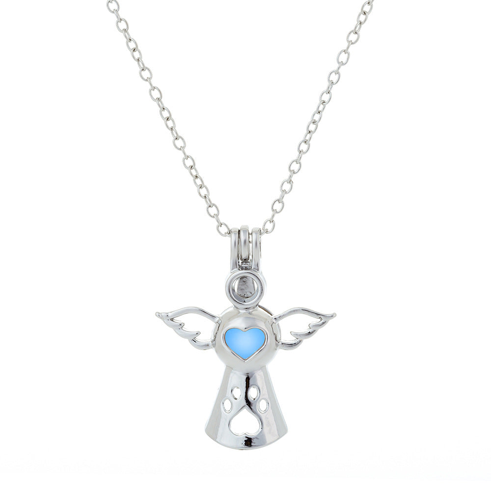 Glow in the Dark Angel Paw Necklace