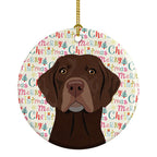 Labrador Retriever Chocolate #2 Christmas Ceramic Ornament