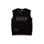 Men's Embroidered V-neck Loose Vest Sweater