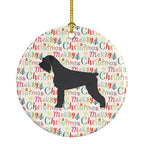 Giant Schnauzer Merry Christmas Ceramic Ornament