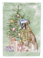 Boxer Christmas Presents and Tree Garden Flag