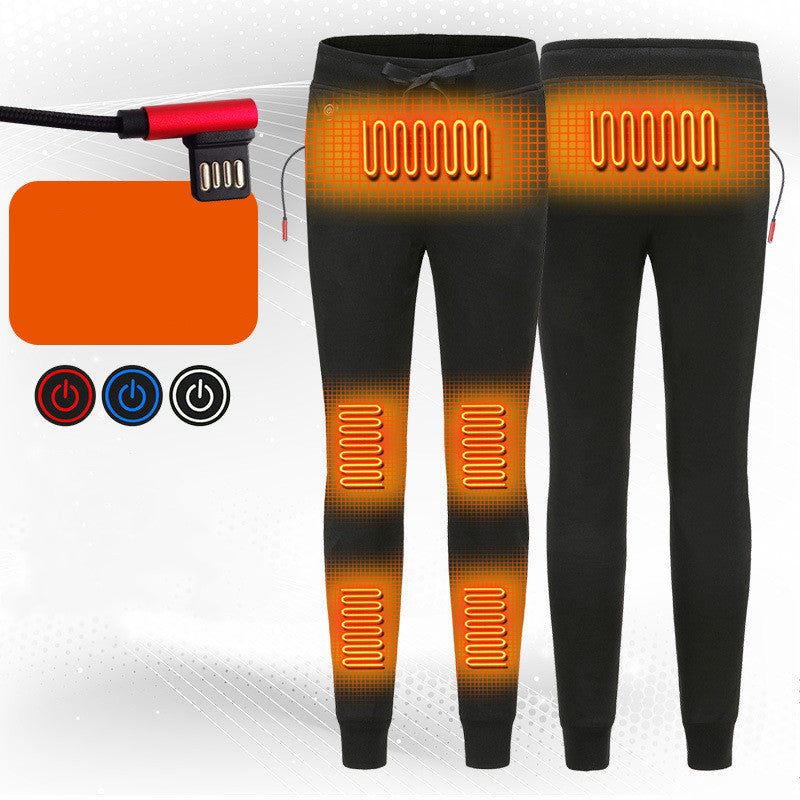 USB Charging Heating Pants for Men and Women with Cashmere