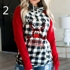 Christmas Tree Print Women's Hooded Sweater