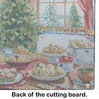 Irish Water Spaniel Christmas Cookies Glass Cutting Board
