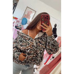 Camo Printed Sweater Coat