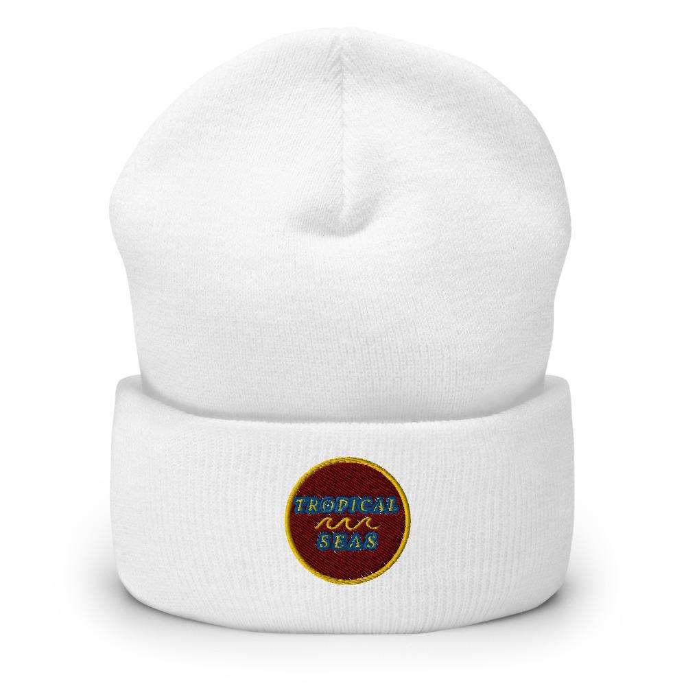 Tropical Maroon Beanie | Embroidered Cap