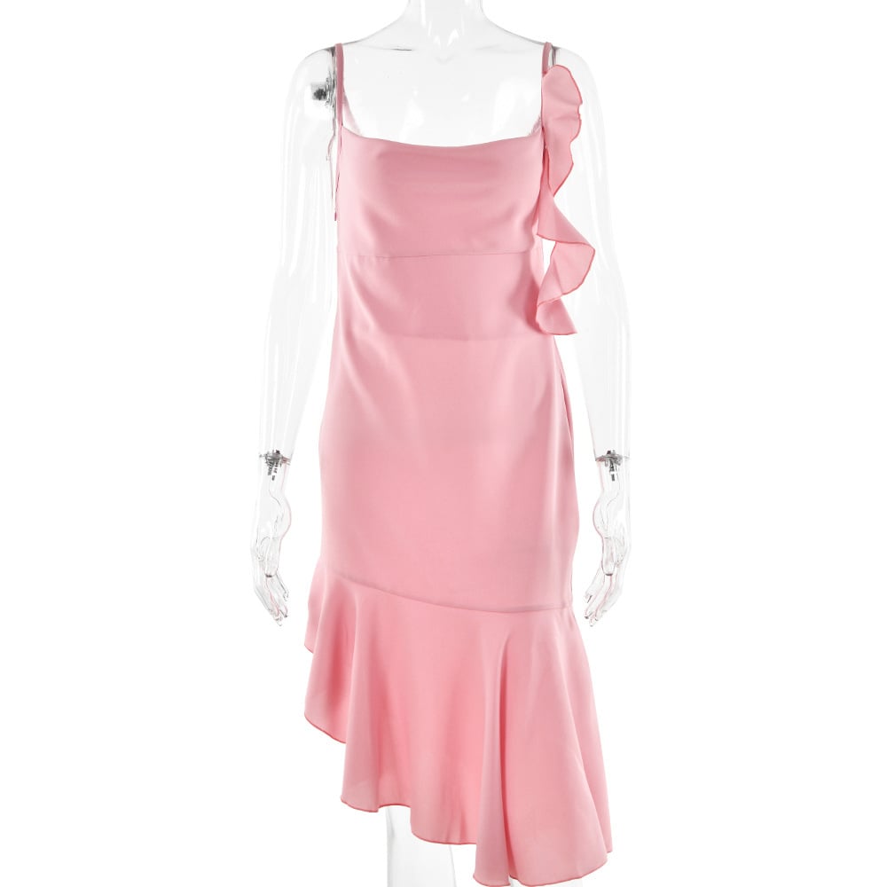 Fashion Slim Fit Patchwork Spaghetti Strap Skirt