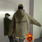 Burgundy Suede Hoodie with Extra Fleece for Men | Streetwear
