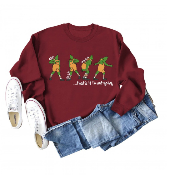 Christmas Printed Long Sleeve Sweater for Women