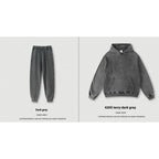 Loose Hooded Sweater Ankle Banded Pants Set