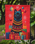 German Spitz Holiday Christmas Garden Flag