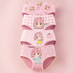 4PCS Girls Cotton Shorts and Briefs for Summer