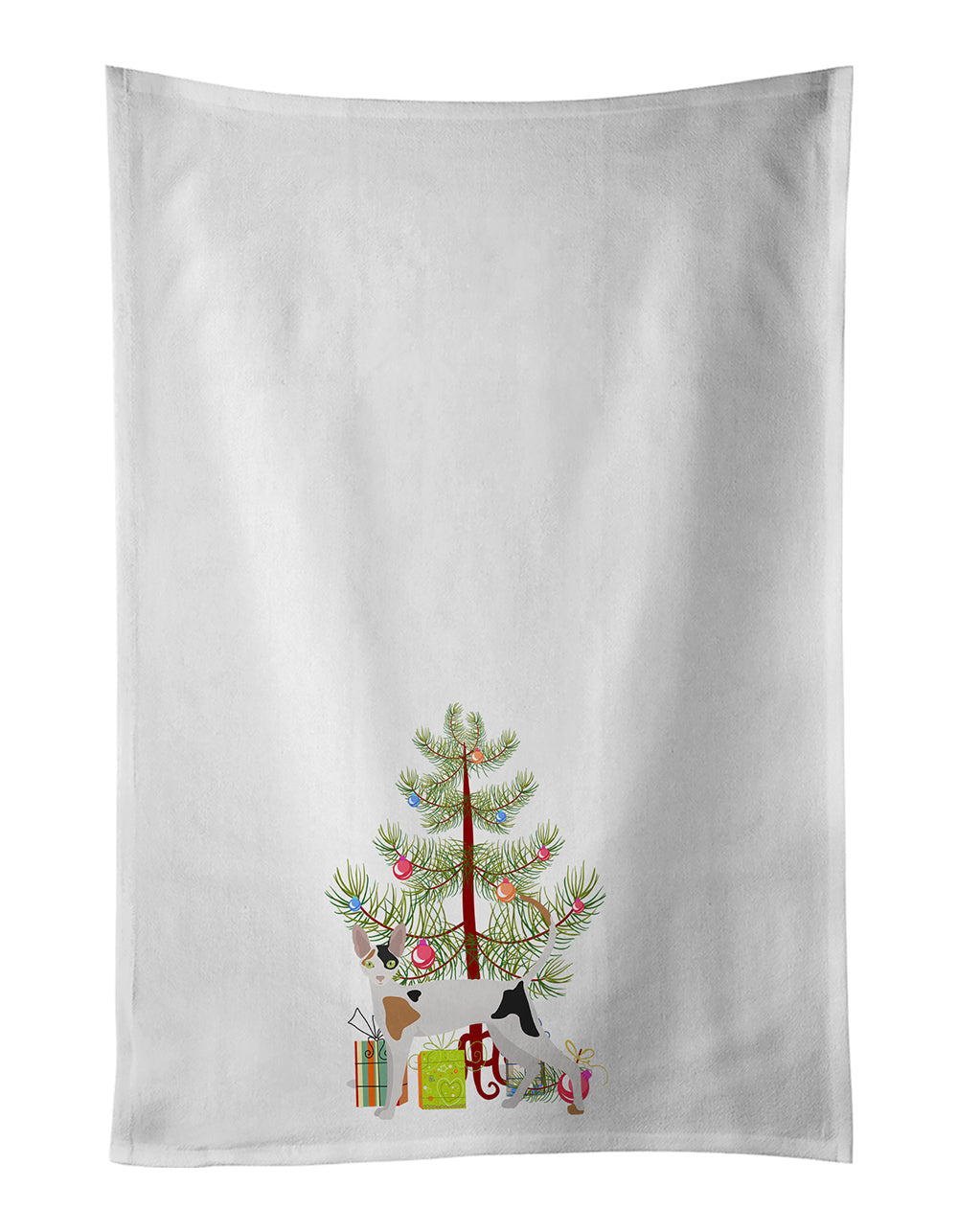 Cornish Rex Cat Christmas Kitchen Towel Set of 2