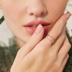 Fashionable Adjustable Cross Double-layer Ring for Women