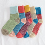 Thick Wool Socks with Needle and Thread Design