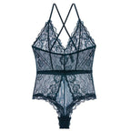 Slim Transparent Lace Bodysuit for Women