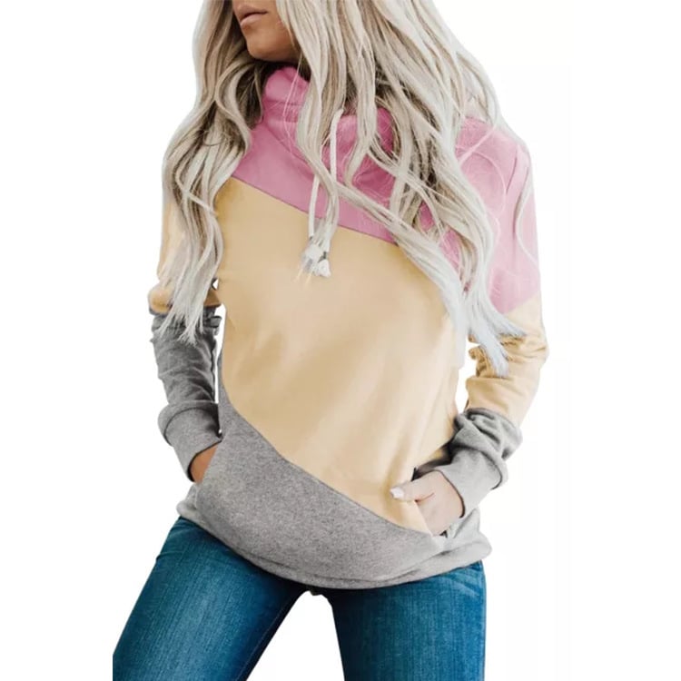 Color Block Pocket Hoodie Pullover Sweatshirt | Streetwear