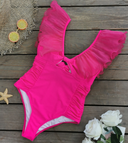 2024 New Women's One-Piece Swimsuit with Ruffles