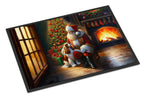Cavalier Spaniel and Santa Claus Doormat