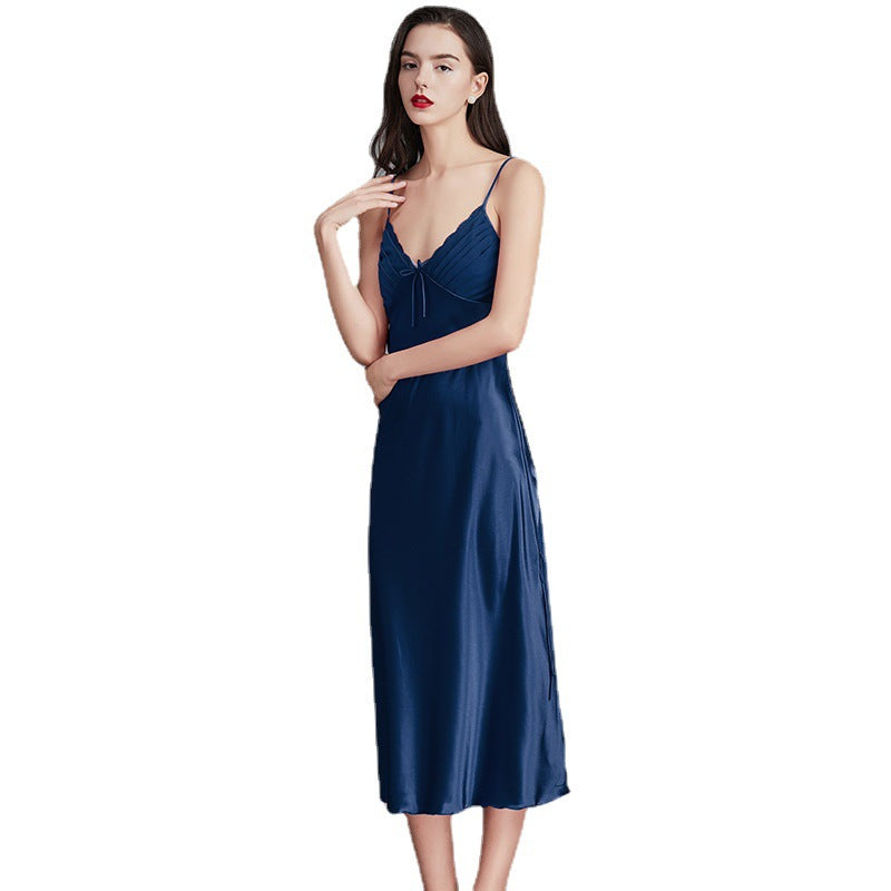 Women’s Silk Long Nightgown - Summer Sleepwear SQ311