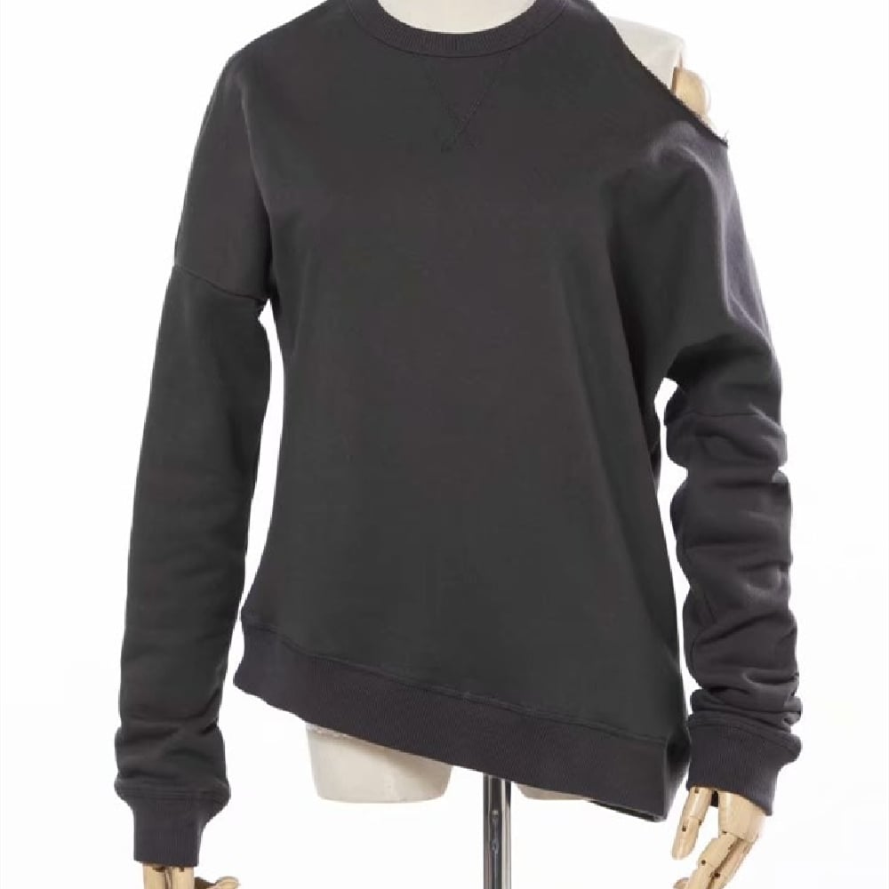 American Retro Dark Gray Chic Round Neck Hoodie | Streetwear
