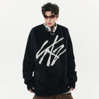 Mink-like Knit Men's Crew Neck Casual Pullover Sweater | Streetwear