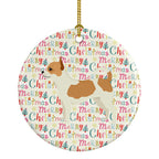Chihuahua Merry Christmas Ceramic Ornament