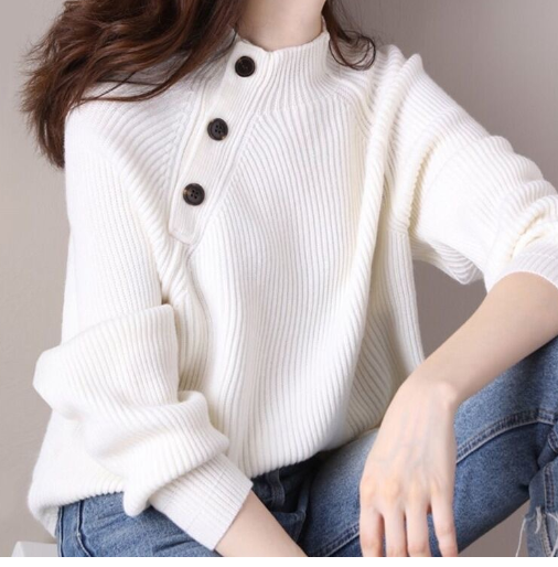 Isabel Blouse - Korean Style Ribbed Knit Sweater